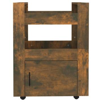 Kitchen Trolley Smoked Oak - 60x45x80 cm | Hipomarket