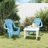 Garden Chairs 2 pcs for Children Blue 37x34x44 cm PP Wooden Look Colour blue Quantity in Package 2 