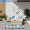 Outdoor Rug Aqua and White 80x150 cm Reversible Design Colour aqua Size 80 x 150 cm Quantity in Package 1 