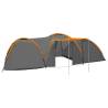 Camping Igloo Tent 650x240x190 cm 8 Person Grey and Orange Colour grey and orange Number of 1 Number of Doors Number of Rooms 