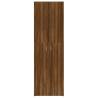 Elegant Brown Oak Office Cabinet - 60x32x190 cm