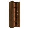 Elegant Brown Oak Office Cabinet - 60x32x190 cm