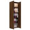 Elegant Brown Oak Office Cabinet - 60x32x190 cm