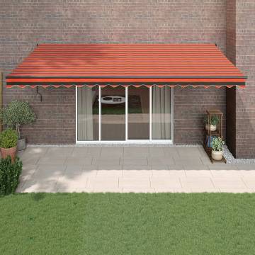 Retractable Awning Orange & Brown 5x3 m | Durable & Stylish