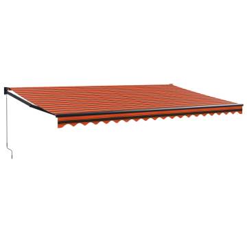 Retractable Awning Orange & Brown 5x3 m | Durable & Stylish