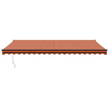 Retractable Awning Orange & Brown 5x3 m | Durable & Stylish