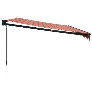 Retractable Awning Orange & Brown 5x3 m | Durable & Stylish