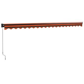 Retractable Awning Orange & Brown 5x3 m | Durable & Stylish