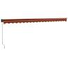 Retractable Awning Orange & Brown 5x3 m | Durable & Stylish