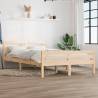 Bed Frame Solid Wood 135x190 cm Double Colour natural Size 135 x 190 cm 