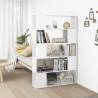 Book Cabinet Room Divider High Gloss White Engineered Wood Colour high gloss white Quantity in Package 1 