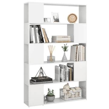 High Gloss White Book Cabinet Room Divider | HipoMarket