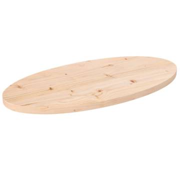 Table Top 80x40x2.5 cm Solid Wood Pine Oval | HipoMarket