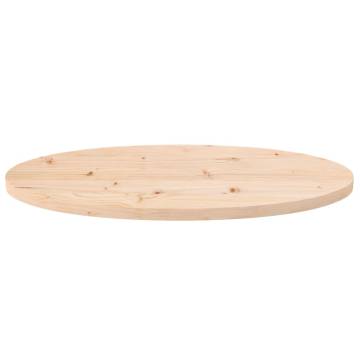 Table Top 80x40x2.5 cm Solid Wood Pine Oval | HipoMarket