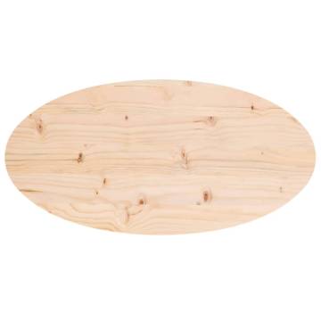 Table Top 80x40x2.5 cm Solid Wood Pine Oval | HipoMarket