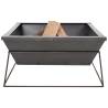 RedFire Fire Pit Reso Grey Steel - Modern Garden Fireplace