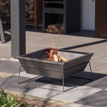 RedFire Fire Pit Reso Grey Steel - Modern Garden Fireplace