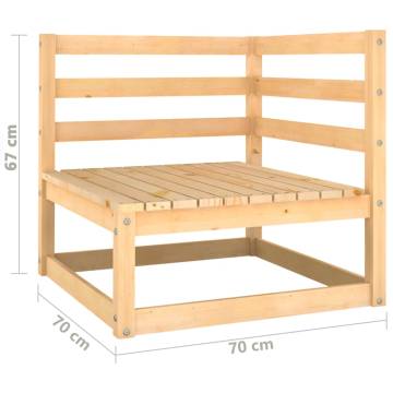 Garden Corner Sofa Solid Wood Pine - Stylish & Durable