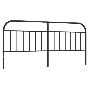 Metal Headboard Black 200 cm - Stylish & Sturdy Design