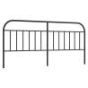 Metal Headboard Black 200 cm - Stylish & Sturdy Design