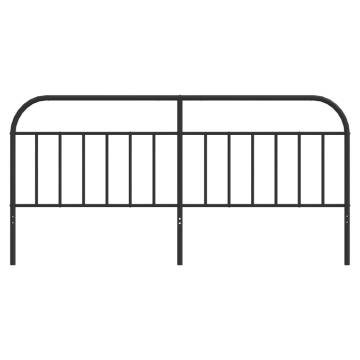 Metal Headboard Black 200 cm - Stylish & Sturdy Design