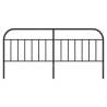 Metal Headboard Black 200 cm - Stylish & Sturdy Design