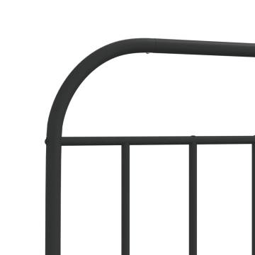 Metal Headboard Black 200 cm - Stylish & Sturdy Design