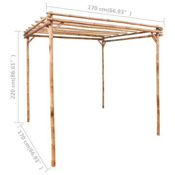 Pergola Bamboo 170x170x220 cm - Stylish Garden Addition