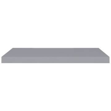 Floating Wall Shelves Set of 4 - Stylish Grey MDF Display