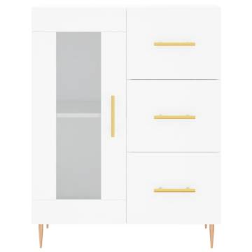 Highboard White 69.5x34x180 cm - Elegant Storage Solution