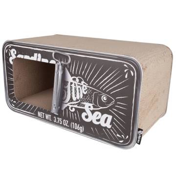 DISTRICT70 Cat Scratcher/Cave SARDINE Black - Stylish & Fun