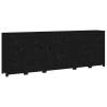 Stylish Black Pine Sideboard 230x35x80 cm - HipoMarket