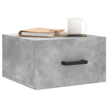 Wall-mounted Bedside Cabinets - Concrete Grey 2 pcs | HipoMarket