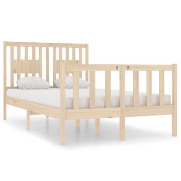 Solid Wood Bed Frame 120x190 cm Small Double | HipoMarket