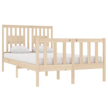 Solid Wood Bed Frame 120x190 cm Small Double | HipoMarket