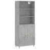 Stylish Highboard Concrete Grey - 69.5x34x180 cm | Hipo Market