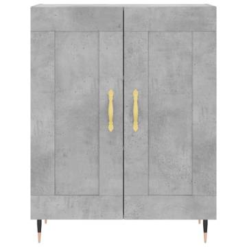 Stylish Highboard Concrete Grey - 69.5x34x180 cm | Hipo Market