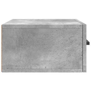 Wall-mounted Bedside Cabinets - Concrete Grey 2 pcs | HipoMarket