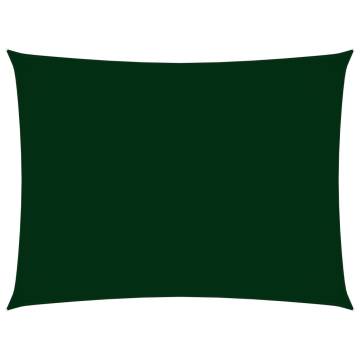 Sunshade Sail Oxford Fabric 2x4m Dark Green | Hipomarket