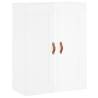 Stylish Highboard High Gloss White - 69.5x34x180 cm