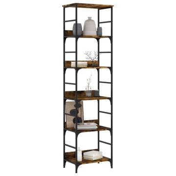 Bookshelf Smoked Oak - 50x33x188.5 cm | Durable Storage Solution