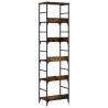 Bookshelf Smoked Oak - 50x33x188.5 cm | Durable Storage Solution