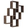 FMD Wall-mounted Shelf with 8 Compartments Old Style Dark Colour old style dark Quantity in Package 1 