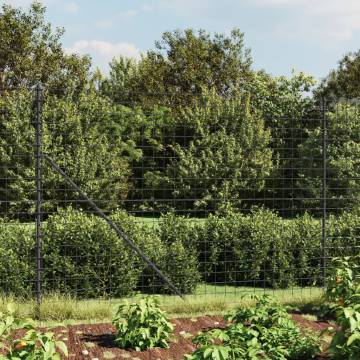 Wire Mesh Fence with Flange Anthracite 2.2x25m | HipoMarket UK