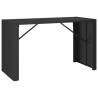 Bar Table with Glass Top Black - Stylish Outdoor Furniture