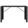 Bar Table with Glass Top Black - Stylish Outdoor Furniture