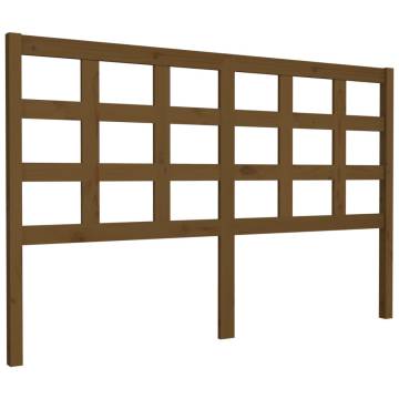 Honey Brown Solid Wood Bed Headboard - 156x4x100 cm | Hipo Market