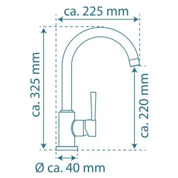 SCHÜTTE Cornwall Kitchen Mixer Tap in Matte Gold - Stylish & Function