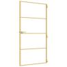 Interior Door Slim Golden - Tempered Glass & Aluminium | Hipomarket