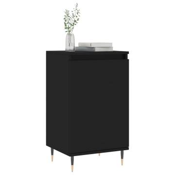 Stylish Black Sideboard - 40x35x70 cm Engineered Wood